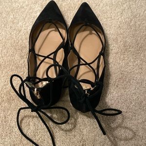 Vince Camuto ankle tie ballerina flats.